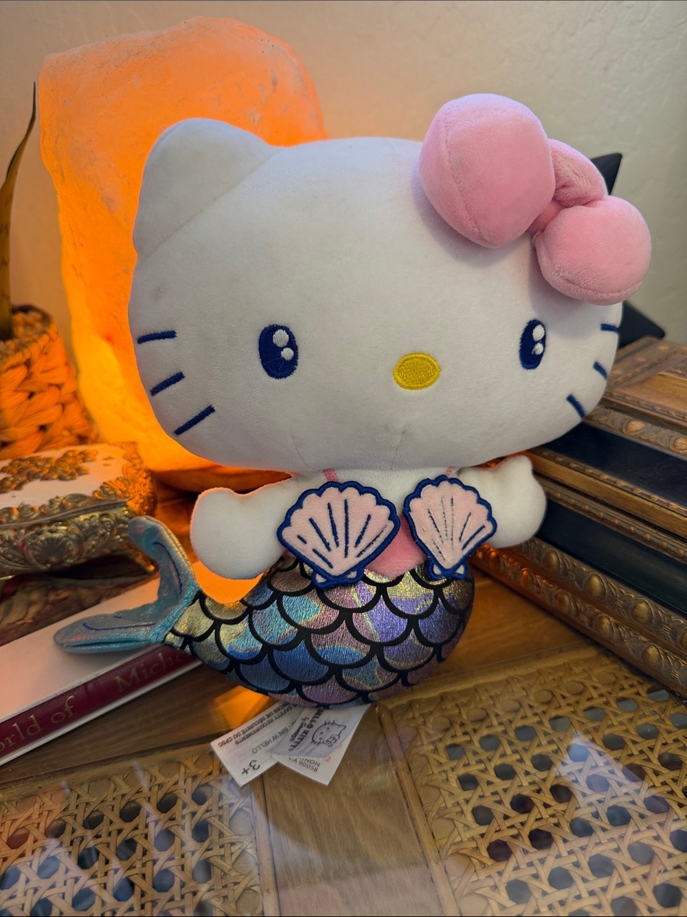 Hello Kitty Mermaid Plush - White, Pink & Iridescent